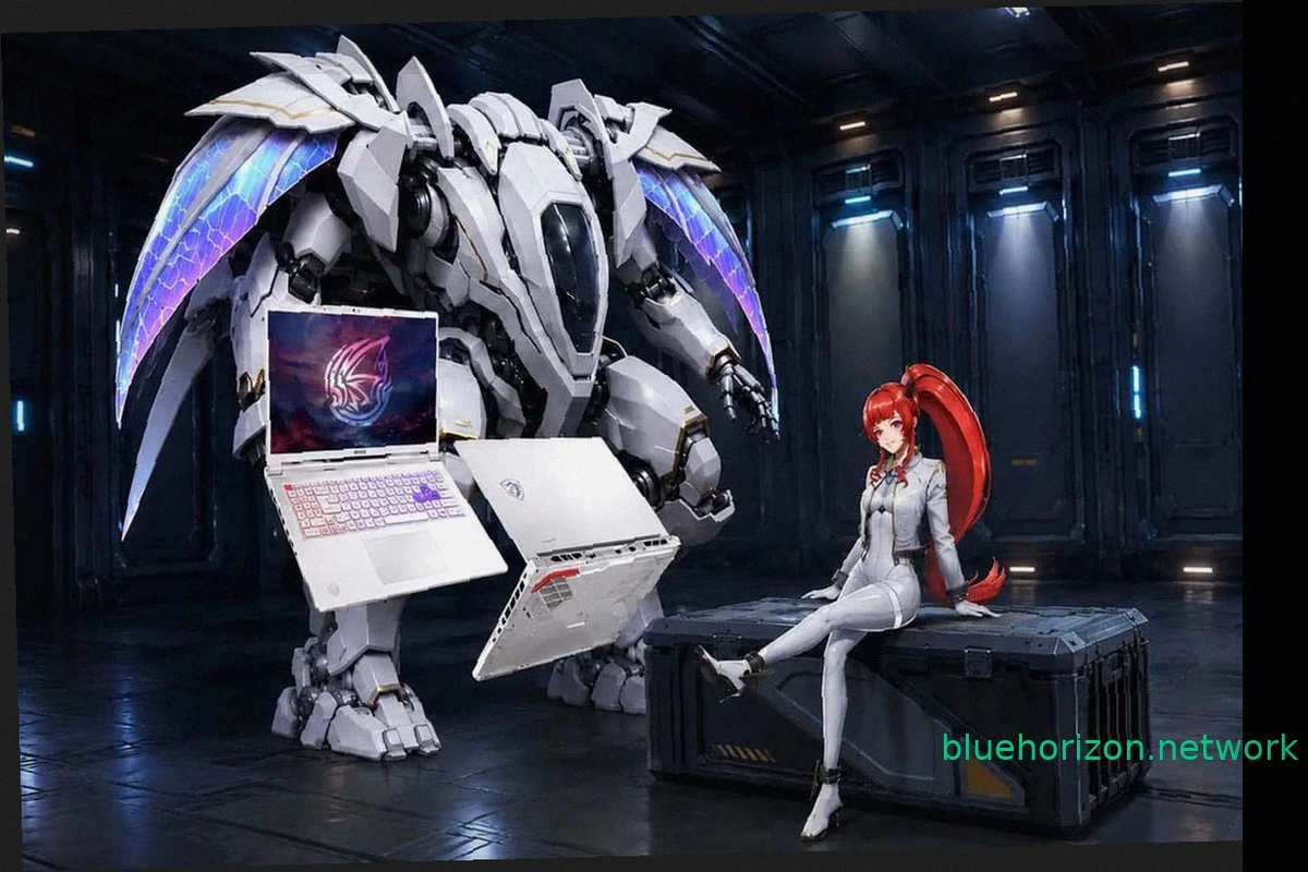MSI Crosshair A16 HX MLG Edition: Pearlescent White Gaming Laptop with Red Accents
